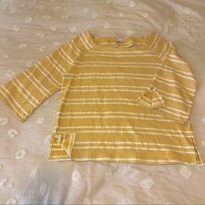 Postmark XL mustard yellow and cream top